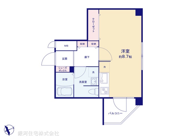 G00375887 東京都港区虎ノ門３丁目 中古マンション 2580万円【間取図】
