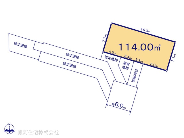 G00376025 埼玉県春日部市一ノ割４丁目 土地 2390万円【区画図】