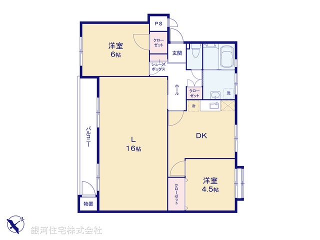 G00376077 埼玉県さいたま市見沼区大字大谷 中古マンション 1380万円【間取図】