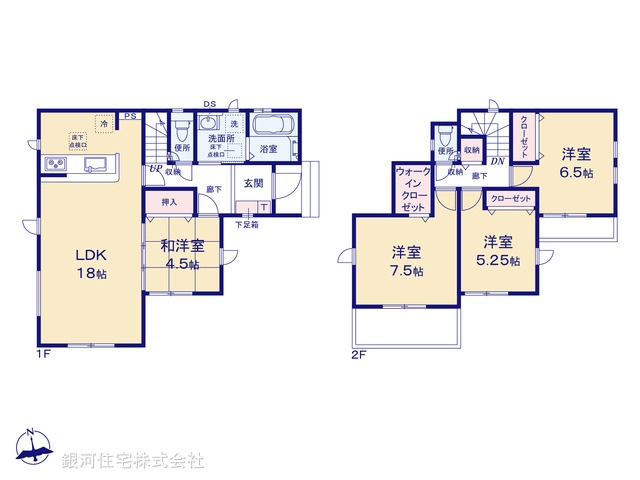 G00376082 神奈川県横須賀市武３丁目 新築一戸建て 3480万円【間取図】