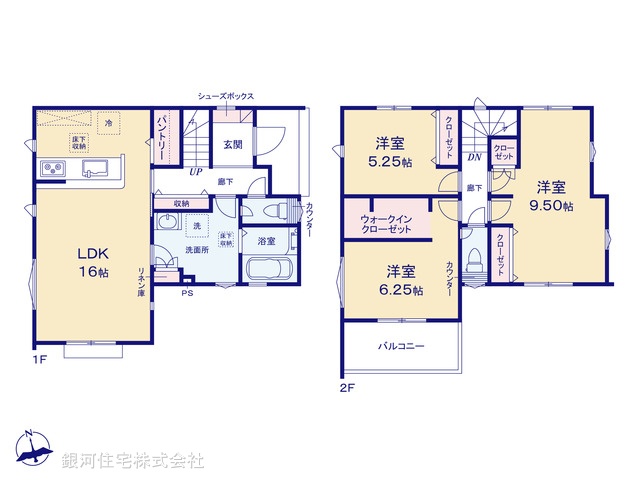 G00376091 埼玉県所沢市上新井２丁目 新築一戸建て 4480万円【間取図】