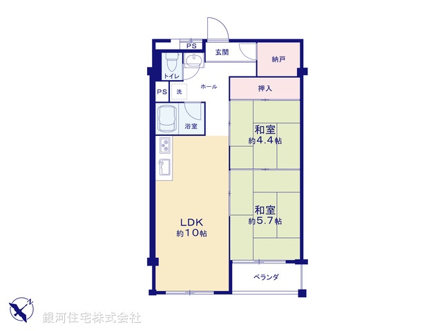 G00376109 埼玉県所沢市大字北秋津 中古マンション 1650万円【間取図】