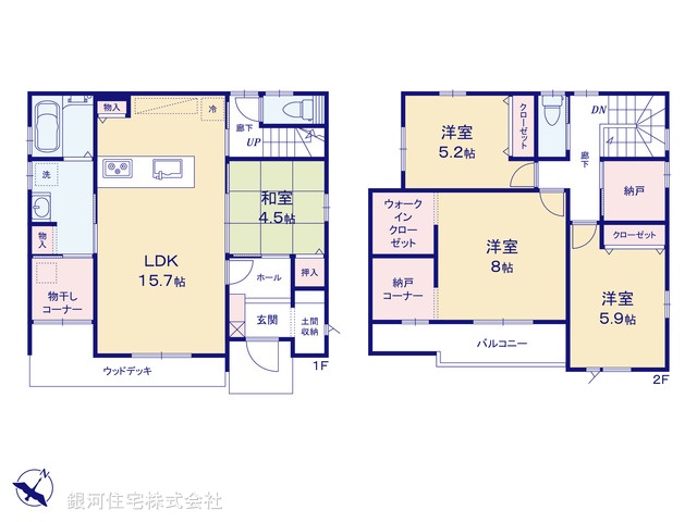G00376115 埼玉県鴻巣市小松３丁目 新築一戸建て 3880万円【間取図】