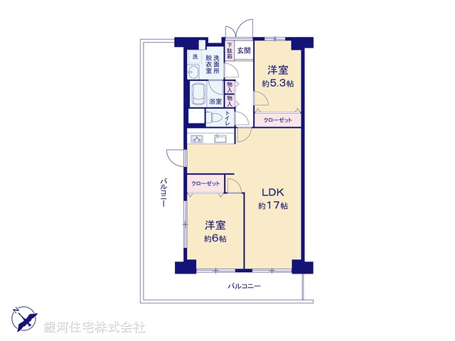 G00376136 埼玉県越谷市大字大房 中古マンション 1999万円【間取図】