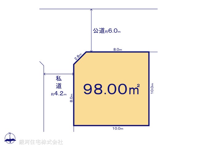 G00376156 埼玉県春日部市備後西５丁目 土地(建築条件付土地) 1500万円【区画図】