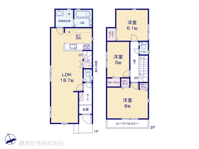 G00376161 東京都東村山市萩山町１丁目 新築一戸建て 3980万円【間取図】