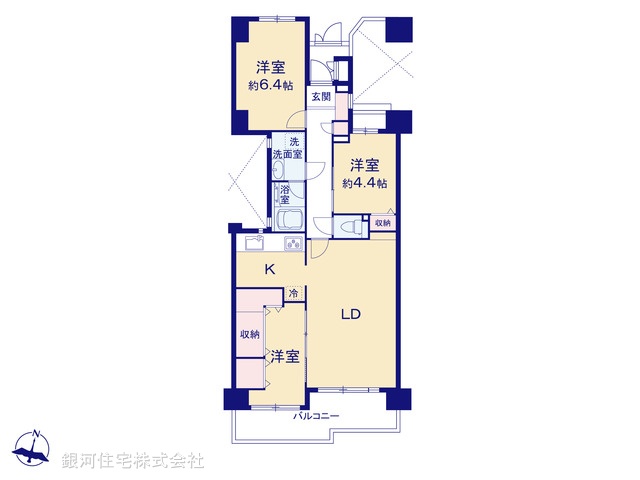 G00376193 埼玉県さいたま市南区文蔵４丁目 中古マンション 2180万円【間取図】