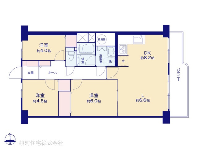 G00376249 埼玉県越谷市南越谷１丁目 中古マンション 2680万円【間取図】