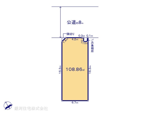 G00376255 神奈川県相模原市中央区中央３丁目 土地(建築条件付土地) 3690万円【区画図】