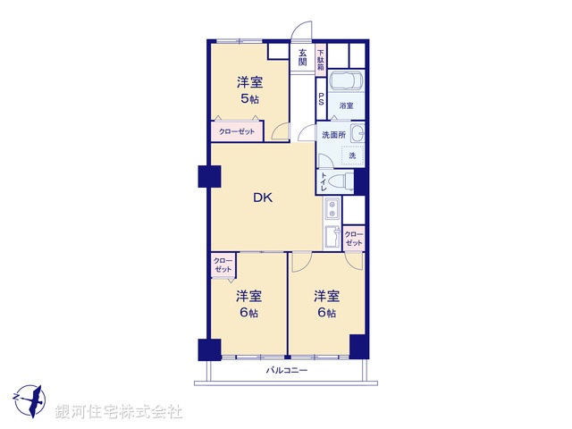 G00376267 埼玉県蕨市中央１丁目 中古マンション 2980万円【間取図】