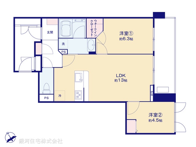 G00376291 東京都大田区南雪谷５丁目 中古マンション 6199万円【間取図】