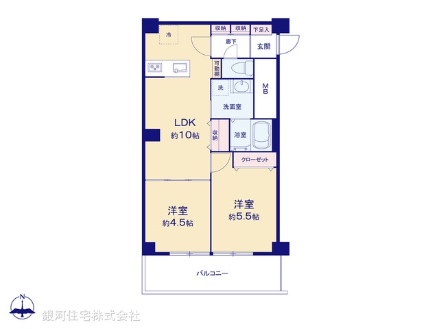 G00376415 埼玉県川口市西青木５丁目 中古マンション 1780万円【間取図】