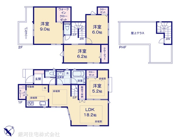 G00376439 千葉県松戸市六実５丁目 新築一戸建て 4790万円【間取図】