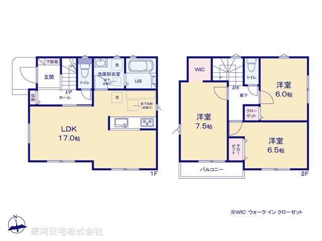 G00376545 千葉県船橋市飯山満町３丁目 新築一戸建て 3380万円【間取図】