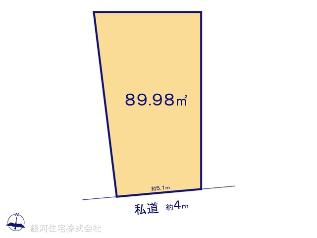 G00376576 埼玉県所沢市大字北秋津 土地 1580万円【区画図】