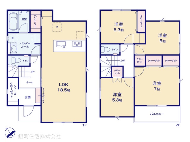 G00376605 神奈川県秦野市堀山下 新築一戸建て 2980万円【間取図】