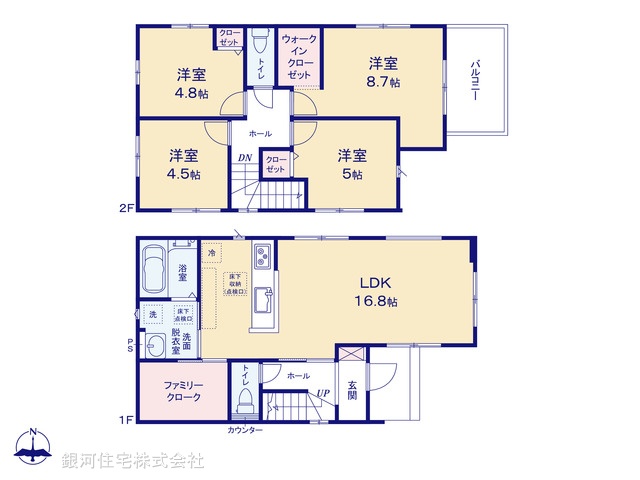 G00376721 埼玉県所沢市大字下安松 新築一戸建て 4490万円【間取図】