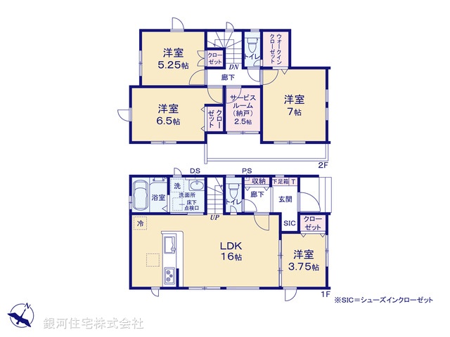 G00376740 埼玉県草加市青柳６丁目 新築一戸建て 3999万円【間取図】