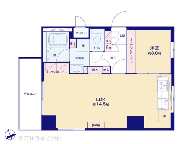 G00376748 東京都台東区花川戸１丁目 中古マンション 4199万円【間取図】