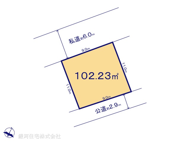 G00376760 埼玉県桶川市大字加納 土地 1500万円【区画図】