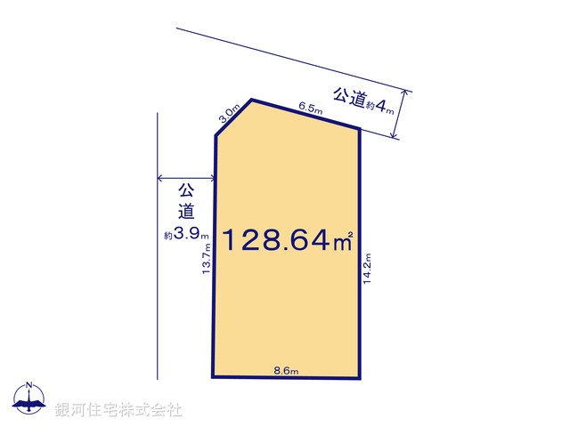 G00376774 東京都多摩市一ノ宮４丁目 土地 5180万円【区画図】