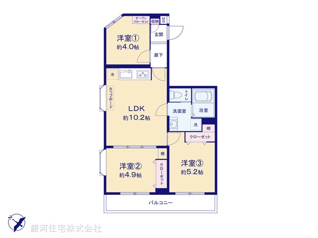 G00376838 東京都大田区田園調布南 中古マンション 3690万円【間取図】