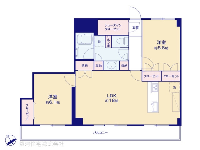 G00376861 東京都港区三田３丁目 中古マンション 9980万円【間取図】