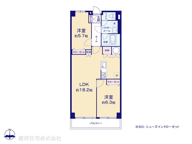 G00376865 東京都北区神谷３丁目 中古マンション 4880万円【間取図】