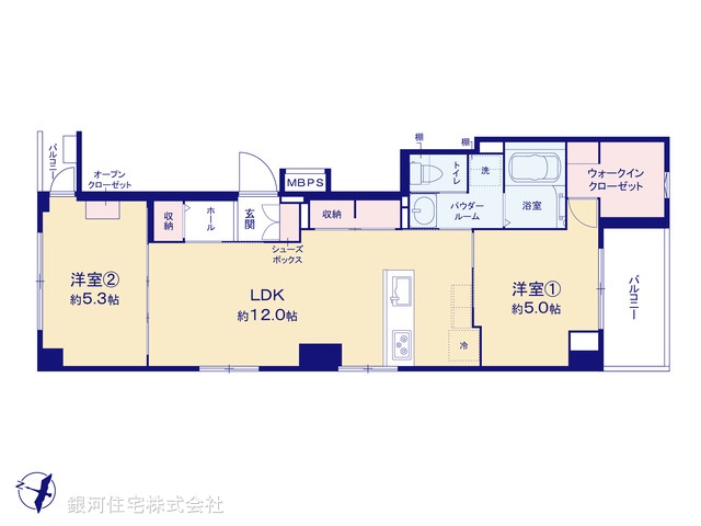 G00376896 東京都千代田区二番町 中古マンション 7180万円【間取図】