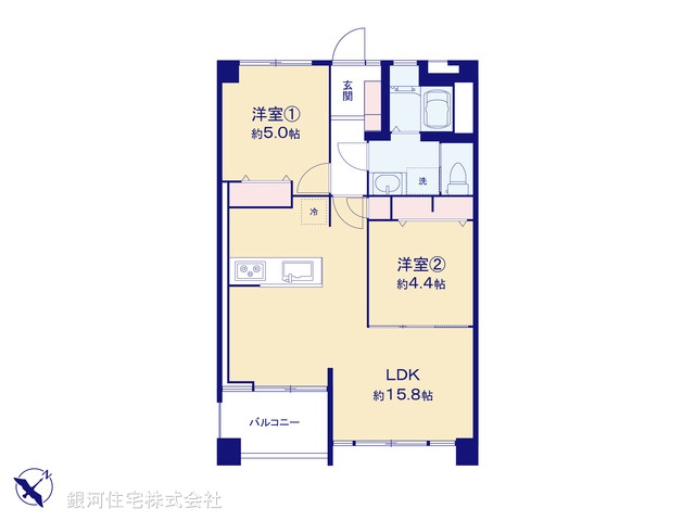 G00376910 東京都品川区南大井６丁目 中古マンション 4480万円【間取図】