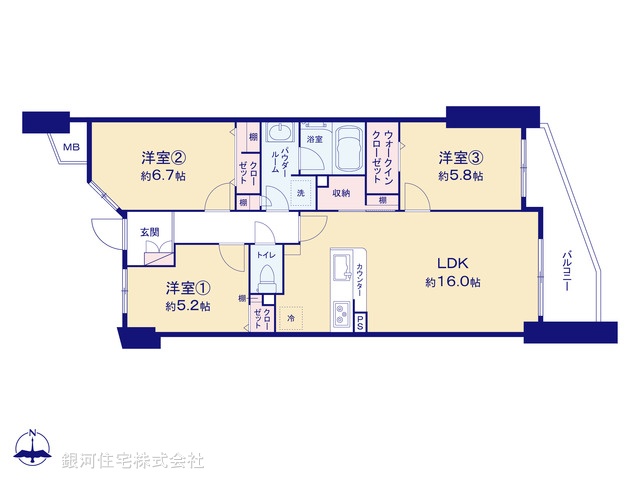 G00376911 東京都国分寺市日吉町３丁目 中古マンション 4898万円【間取図】