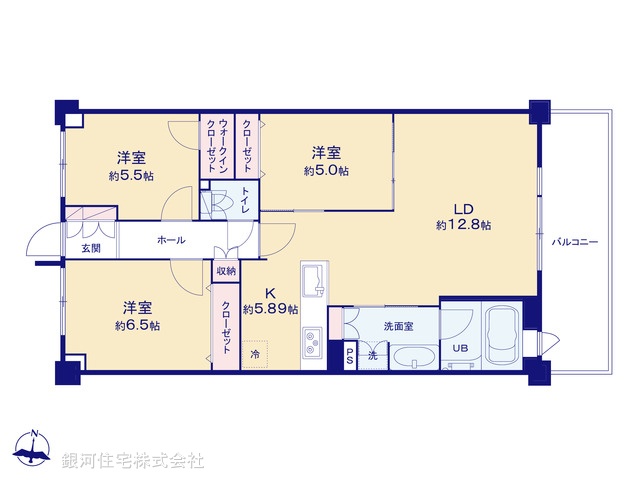 G00376913 東京都大田区大森本町１丁目 中古マンション 9180万円【間取図】
