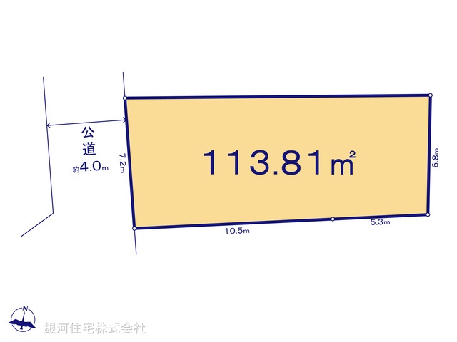 G00376919 埼玉県所沢市上新井４丁目 土地 3200万円【区画図】