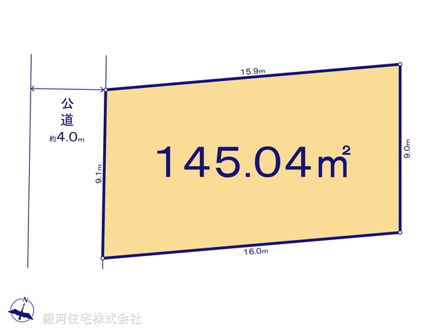 G00376926 埼玉県所沢市小手指元町２丁目 土地 2499万円【区画図】