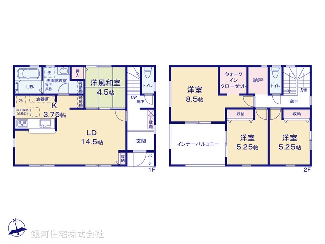 G00376934 埼玉県幸手市南２丁目 新築一戸建て 2780万円【間取図】