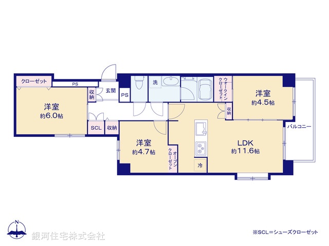 G00376975 東京都台東区三筋１丁目 中古マンション 6199万円【間取図】