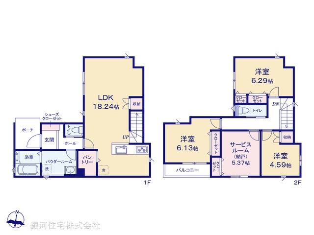 G00377018 埼玉県川口市弥平１丁目 新築一戸建て 4499万円【間取図】