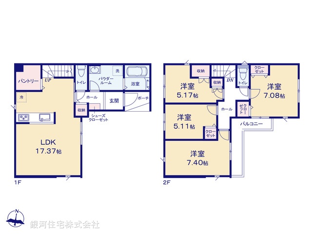 G00377019 埼玉県川口市弥平１丁目 新築一戸建て 4799万円【間取図】