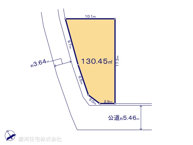 G00377041 東京都武蔵村山市中藤４丁目 土地(建築条件付土地) 1880万円【区画図】