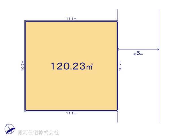 G00377043 東京都武蔵村山市中藤４丁目 土地(建築条件付土地) 1680万円【区画図】