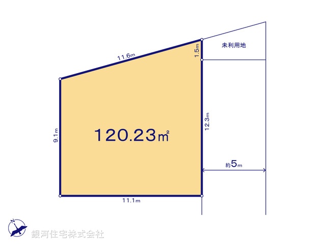 G00377044 東京都武蔵村山市中藤４丁目 土地(建築条件付土地) 1680万円【区画図】