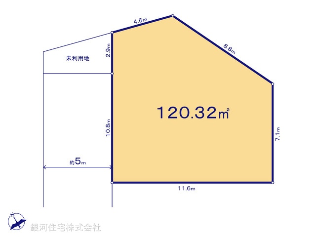 G00377045 東京都武蔵村山市中藤４丁目 土地(建築条件付土地) 1680万円【区画図】