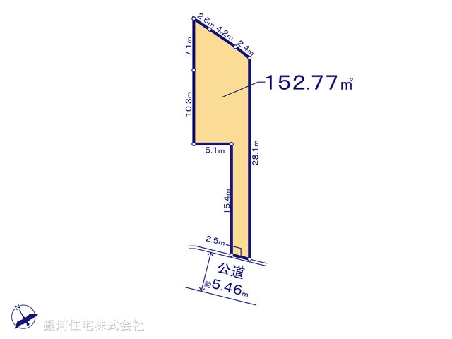 G00377049 東京都武蔵村山市中藤４丁目 土地(建築条件付土地) 1480万円【区画図】