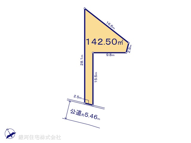 G00377050 東京都武蔵村山市中藤４丁目 土地(建築条件付土地) 1280万円【区画図】