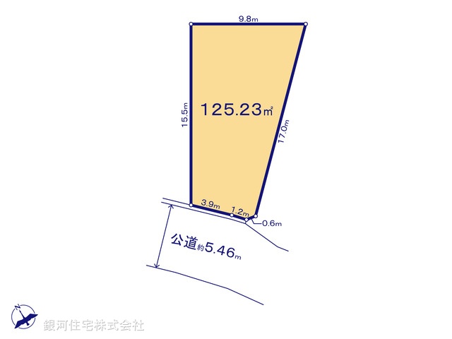 G00377051 東京都武蔵村山市中藤４丁目 土地(建築条件付土地) 1880万円【区画図】