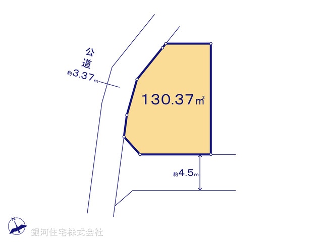 G00377078 神奈川県相模原市中央区田名 土地 1900万円【区画図】