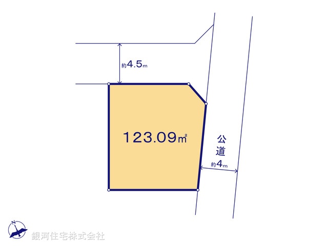 G00377082 神奈川県相模原市中央区田名 土地 1850万円【区画図】