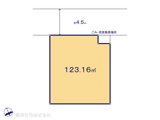 G00377084 神奈川県相模原市中央区田名 土地 1650万円【区画図】