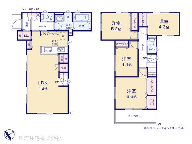G00377122 神奈川県横須賀市追浜本町１丁目 新築一戸建て 3980万円【間取図】