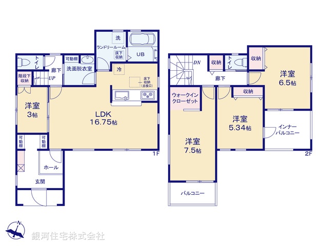 G00377130 埼玉県川越市大字古谷上 新築一戸建て 3580万円【間取図】